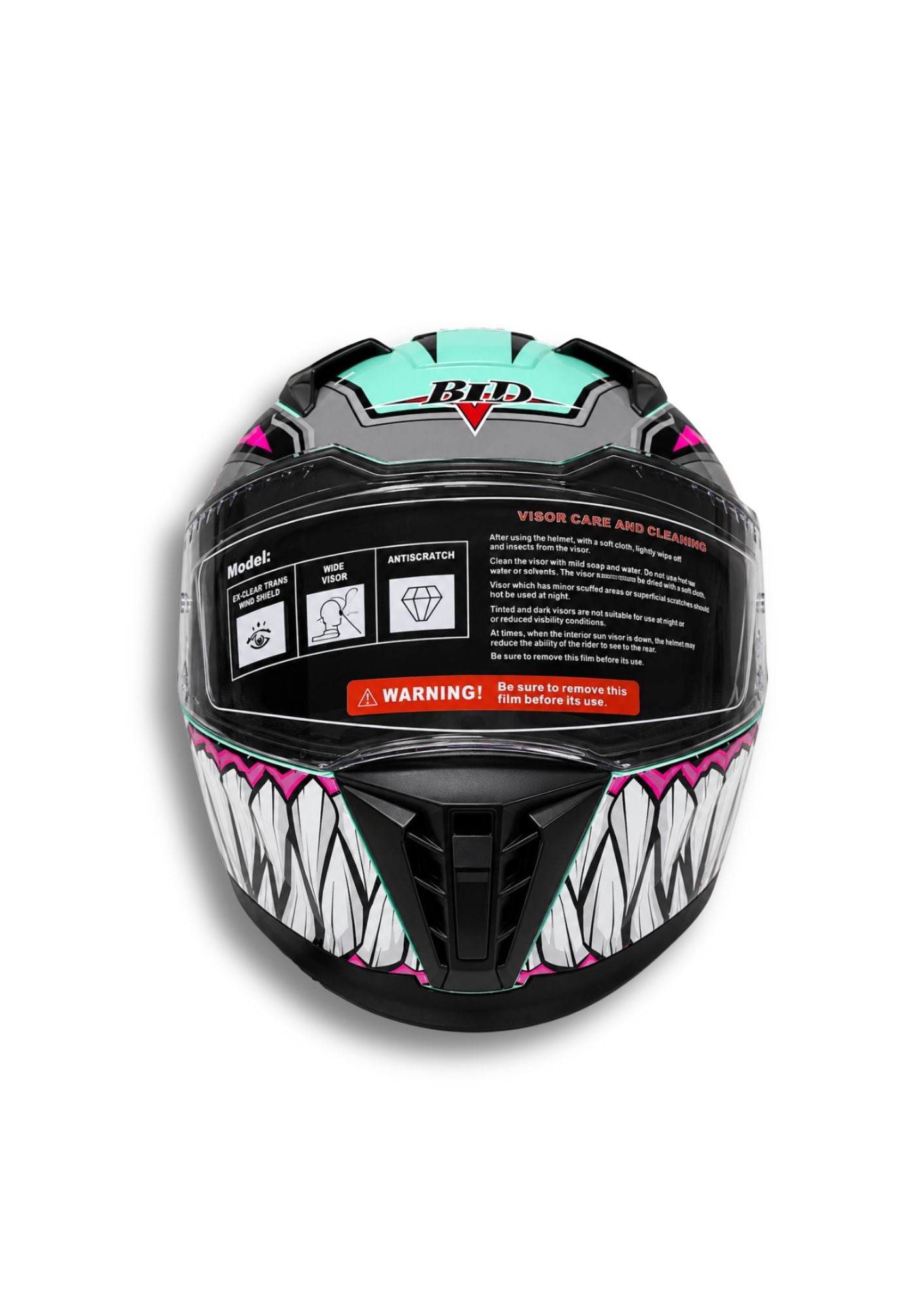 Casco BLD Robot Beast Celeste