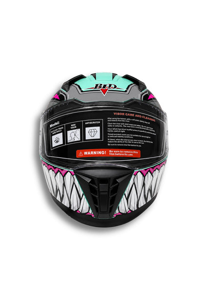 Casco BLD Robot Beast Celeste