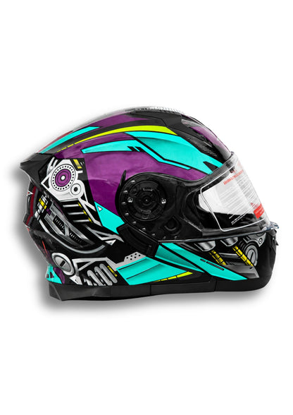 Casco BLD 162 Verde & Lila