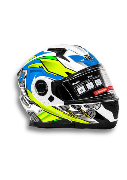 Casco BLD Verde & Celeste