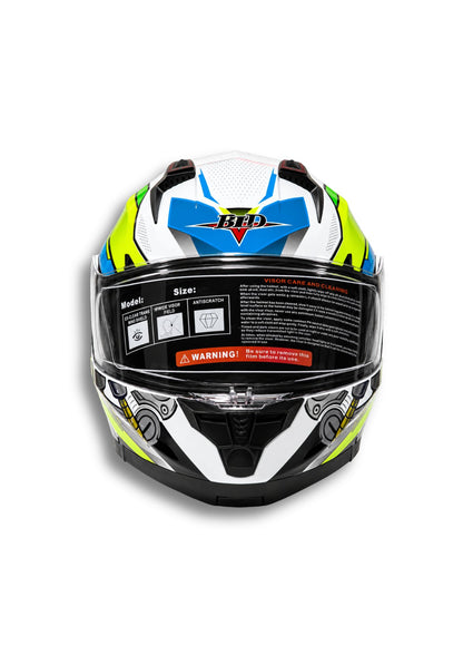 Casco BLD Verde & Celeste