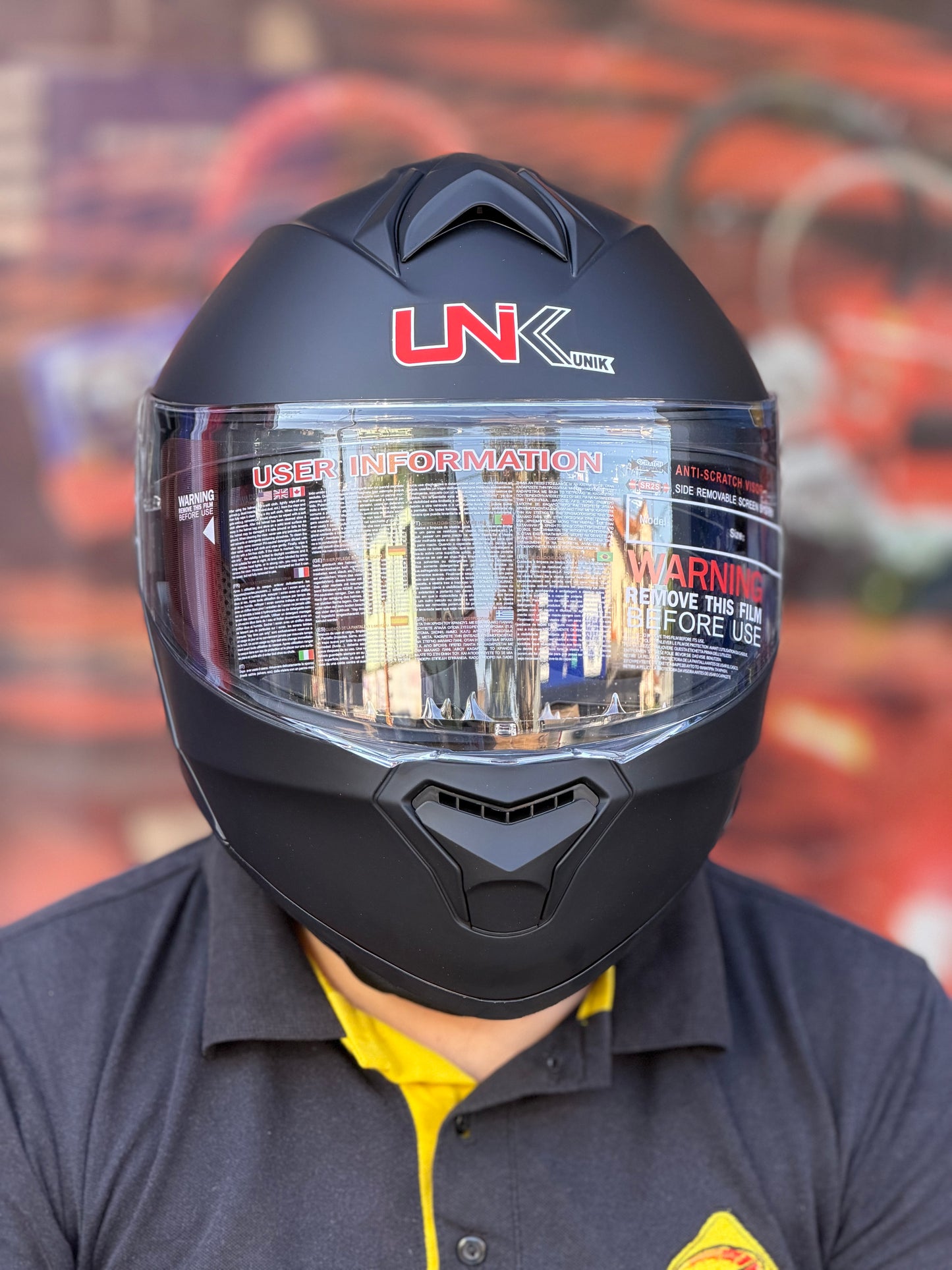 Casco Rebatible Unik Negro